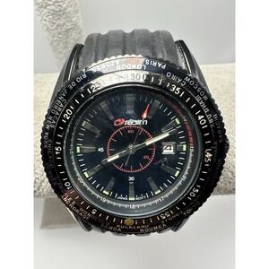 The Realm Mens Watch SW1052 New Battery 48MM 8" Silicone‎ Band X3